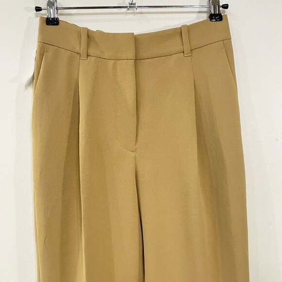 New Aritzia Dashwood Pleated Crepe Trouser Sandy Beige 4 $148 - Picture 5 of 9
